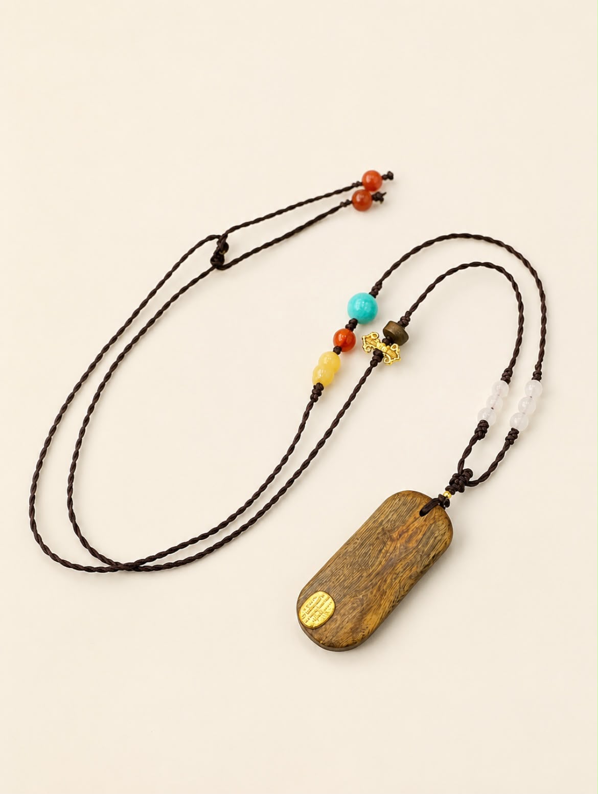 Om Mani Padme Hum mantra agarwood pendant (Only One Piece)